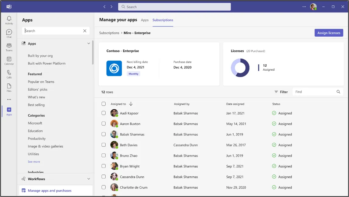 Assign Zeit365 licenses from within your admin center